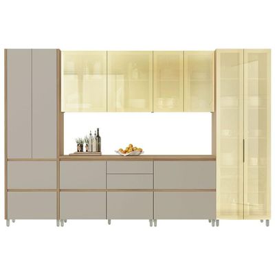 Kit Cozinha Nesher 6 Peças Rainha CZ439 Nature/Verde