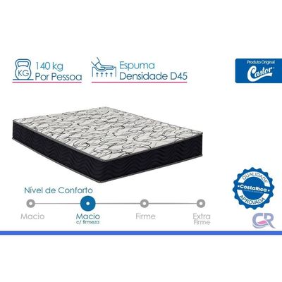 Cama Box CRC Casal +Colchão Anatômico Ortopédico D45 Airtech150 Ortobom 138x188