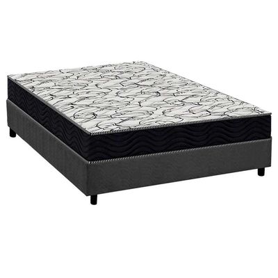 Cama Box CRC Casal +Colchão Anatômico Ortopédico D45 Airtech150 Ortobom 138x188