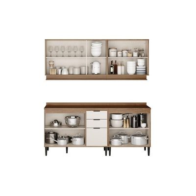 Cozinha Modulada Carraro Alpha Carraro 4 Peças Alpha C4P177 Freijo/Off White