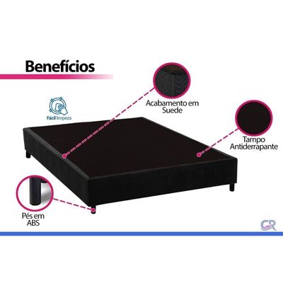 Cama Box CRC Queen +Colchão Anatômico Ortopédico Light Ortobom 158x198