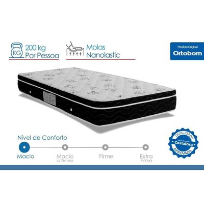Cama Box CRC Queen +Colchão Molas Super Pocket Physical Ortobom 158x198