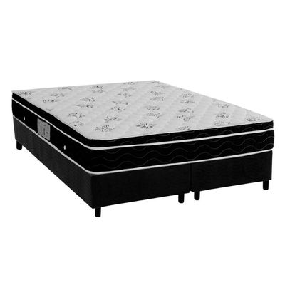 Cama Box CRC Queen +Colchão Molas Super Pocket Physical Ortobom 158x198