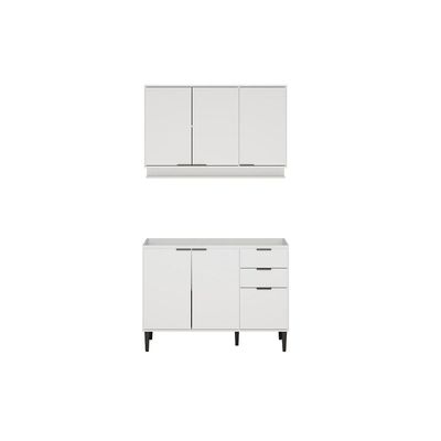 Cozinha Modulada Carraro 2 Peças Alpha C2P51 Branco