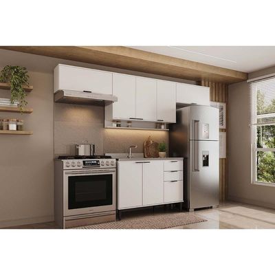 Kit Cozinha Carraro 4 Peças Alpha C4P179 Branco
