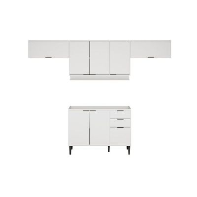 Kit Cozinha Carraro 4 Peças Alpha C4P179 Branco