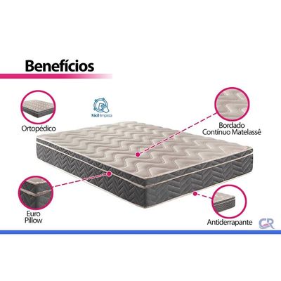 Colchão Viúva Espuma Paropas Ortopédico D45 Conforto Mega Firme 128