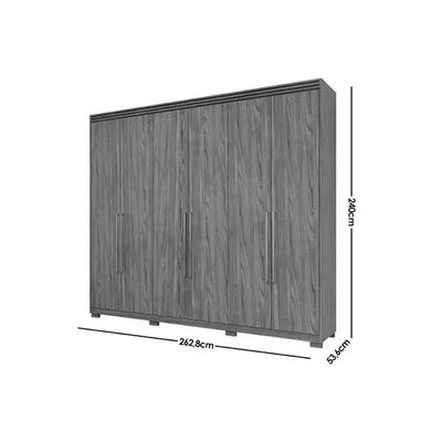 Guarda Roupa Casal 6 Portas c/Pés Aurora Jequitiba Panan