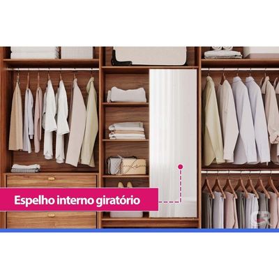 Guarda Roupa Casal 6 Portas c/Pés Aurora Jequitiba Panan
