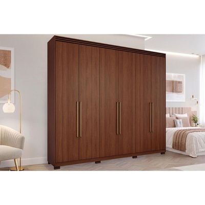 Guarda Roupa Casal 6 Portas c/Pés Aurora Jequitiba Panan