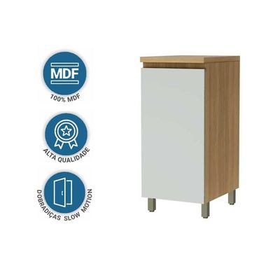 Módulo Cozinha Linea Allure Allure c/1 Porta 40cm Jequitiba/Gris Linea Brasil