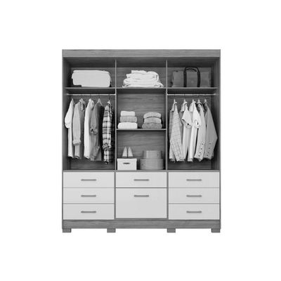 Guarda Roupa Casal 3 Portas c/Esp Luiza Jequitiba Panan