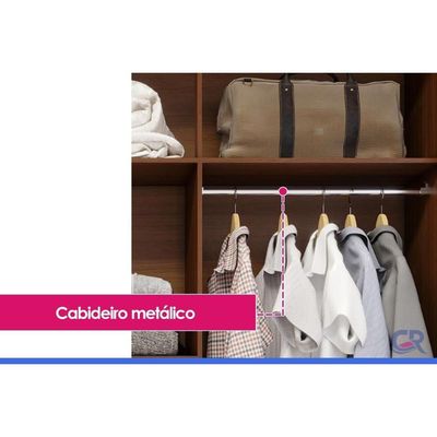 Guarda Roupa Casal 3 Portas c/Esp Luiza Jequitiba Panan