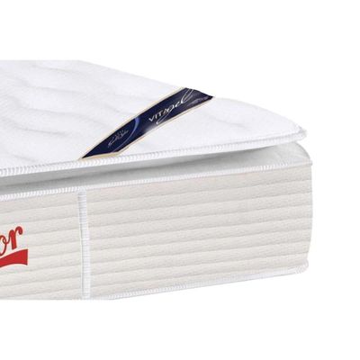Cama Box CRC Casal + Colchão Molas Pocket Castor Vitagel SLX 138x188