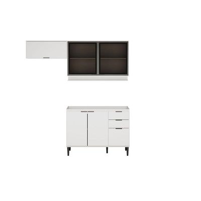 Cozinha Modulada Carraro 3 Peças Alpha C3P33 Branco