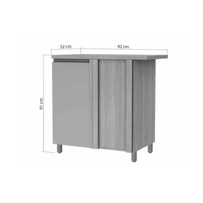 Módulo Cozinha Linea Allure Allure de canto c/1 Porta 93cm Jequitiba/Gris Linea Brasil