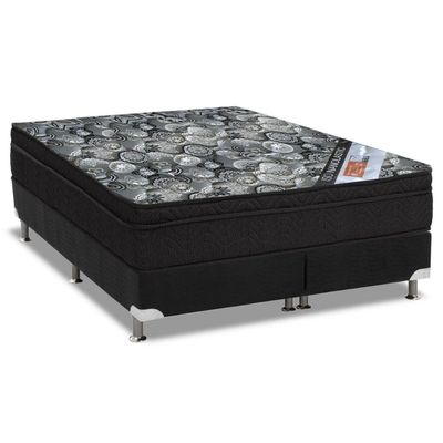 Cama Box CRC Queen +Colchão Molas Super Pocket ISO Firme Ortobom 158x198