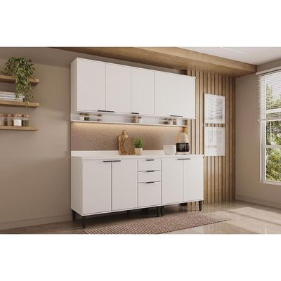 Kit Cozinha Carraro 4 Peças Alpha C4P177 Branco