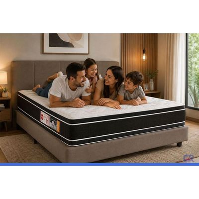 Colchão King Espuma Castor Black White Air DF 193x203x27