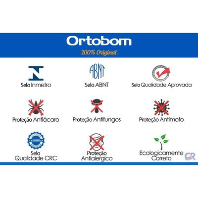Colchão Viúva Espuma Ortobom Ortopédico D33 Airtech 100 128x188x28