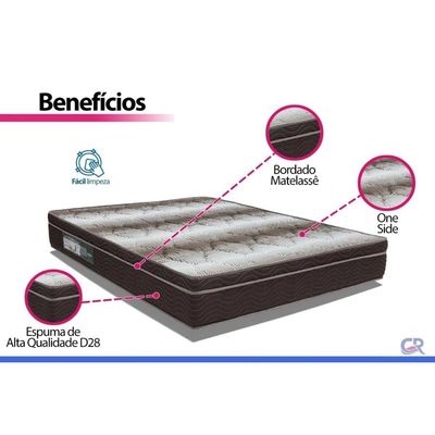 Cama Box CRC Solteiro +Colchão Anatômico Ortopédico Light Ortobom 88