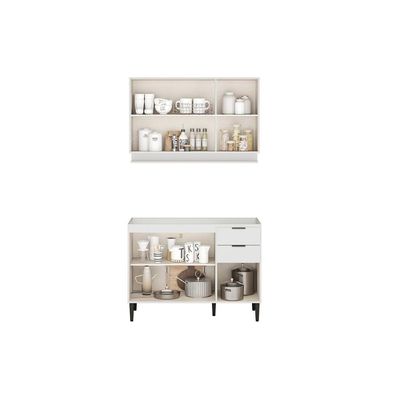 Cozinha Modulada Carraro Alpha Carraro 2 Peças Alpha C2P54 Branco
