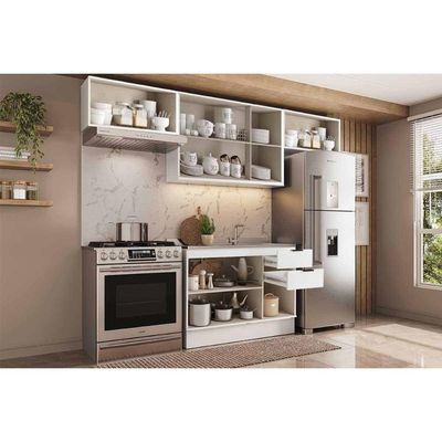 Cozinha Modulada Carraro 4 Peças Bella C4P254 Branco