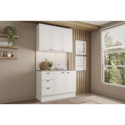 Cozinha Modulada Carraro 2 Peças Bella C2P49 Branco