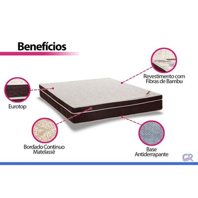 Colchão Casal Espuma Ortobom Ortopédico D33 Exclusive 138x188x28