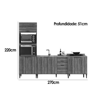 Kit Cozinha Carraro 3 Peças Alpha C3P38 Branco
