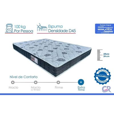 Colchão King Espuma Orthoflex Ortopédico D45 Cecina 193x203x24
