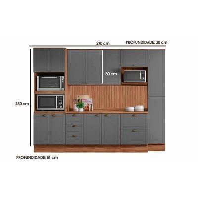 Kit Cozinha Carraro 9 Peças Bella C9P24 Branco