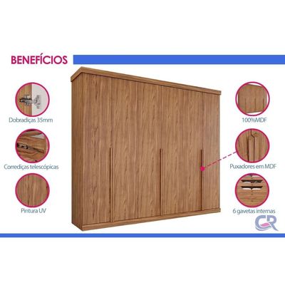 Guarda Roupa Casal 6 Portas Guarapari Jequitiba Panan