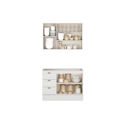 Kit Cozinha Carraro 2 Peças Bella C2P47 Branco