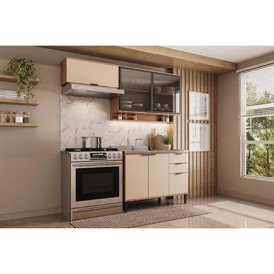 Cozinha Modulada Carraro Alpha Carraro 3 Peças Alpha C3P33 Freijo/Off White