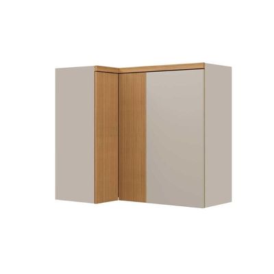 Módulo Cozinha Linea Allure Allure de canto c/3 portas 93cm Jequitiba/Gris Linea Brasil