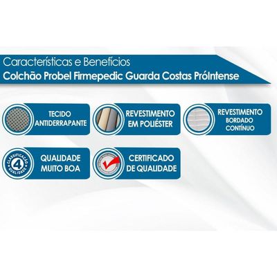 Colchão King Espuma Probel Ortopédico D33 PróIntense 193x203x18