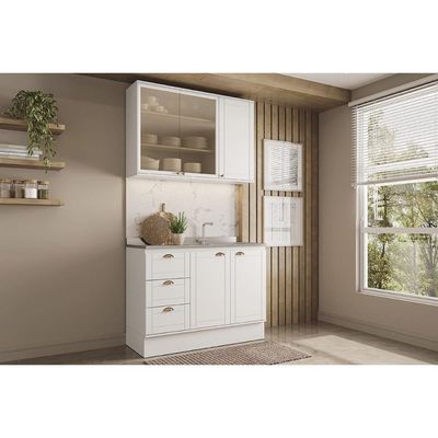 Cozinha Modulada Carraro 2 Peças Bella C2P47 Branco