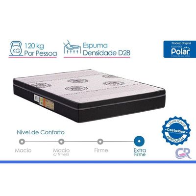 Colchão Casal Espuma Polar Ortopédico Orthoface 138x188x30