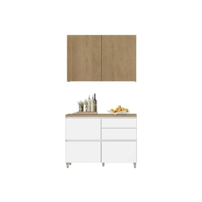 Cozinha Modulada Nesher Rainha Nesher 2 Peças CZ430 Branca/Nature