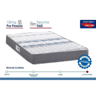 Colchão Casal Espuma Herval Ortopédico D65 Timeless 138x188x17