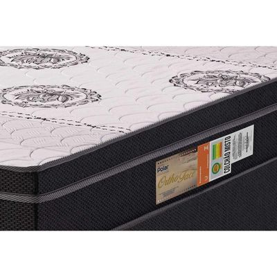 Colchão Queen Espuma Polar Ortopédico Orthoface Black 158x198x30