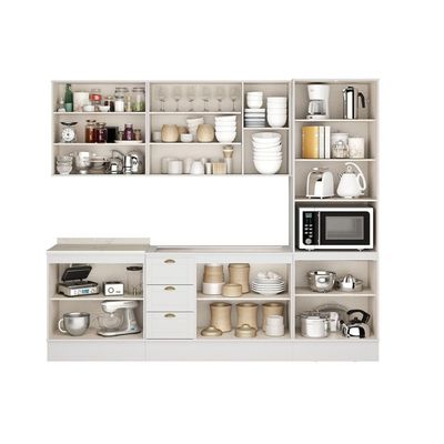 Kit Cozinha Carraro 5 Peças Bella C5P122 Nogal/Cinza