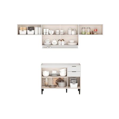 Cozinha Modulada Carraro 4 Peças Alpha C4P179 Branco