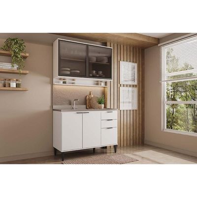 Kit Cozinha Carraro 2 Peças Alpha C2P54 Branco