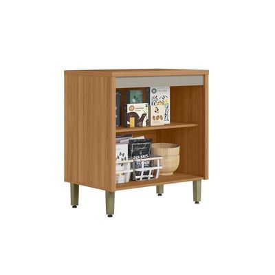 Módulo Cozinha Linea Allure Allure c/2 Portas 80cm Jequitiba/Gris Linea Brasil