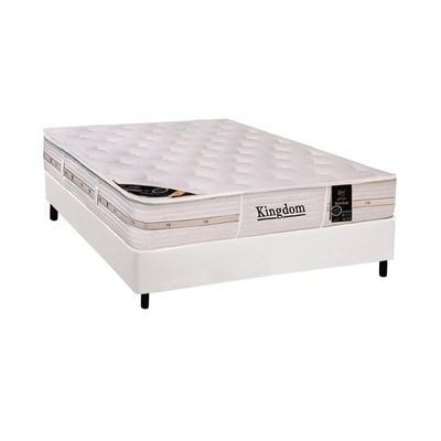 Cama Box CRC Casal + Colchão Molas Pocket Castor Kingdom 138x188