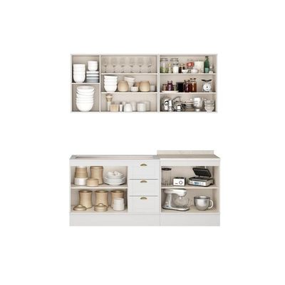 Kit Cozinha Carraro 4 Peças Bella C4P249 Branco