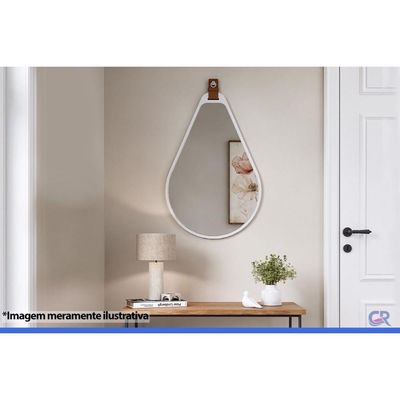 Espelho de Sala Gota 50X76cm Branco - MGM