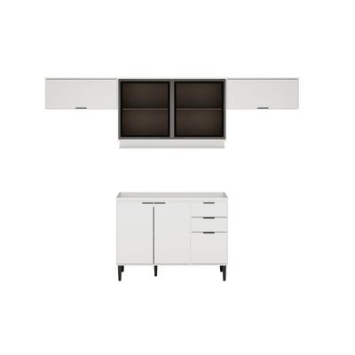 Kit Cozinha Carraro 4 Peças Alpha C4P182 Branco